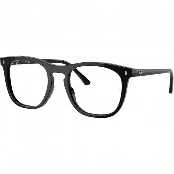 Ray-Ban RX2210V Eyeglasses, Color L2000, Black Frame, Size 51, Blue Light Blocking Available