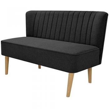 vidaXL Sofá de tela 117x55,5x77 cm gris oscuro