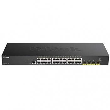 D-Link DGS-1250-28X Managed L3 Gigabit Ethernet Network Switch in Black