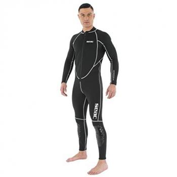 Seacsub Mono Húmedo de Buceo Largo Carezza 2 mm, Traje de Neopreno de Doble Forro, Cremallera Frontal, Protectores de PU en las Rodillas