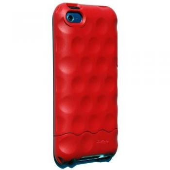 Soular e.K. Hard Candy Bubble Slider Soft Touch - Carcasa para Apple iPod Touch 4, color rojo