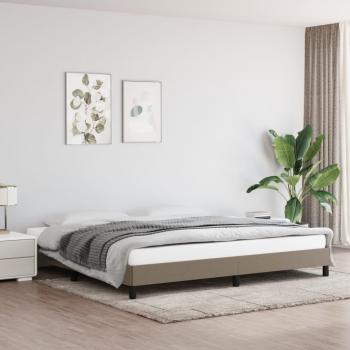 Estructura de cama de tela gris taupe 200x200 cm vidaXL
