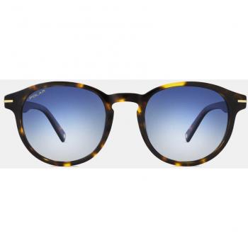 Polar GOLD 139 428 Unisex Round Havana Acetate Sunglasses with Polarized Lenses