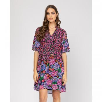Vestido corto con plisado Niza