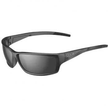 Bollé Cerber Unisex Rectangular Sunglasses - Shiny Black with TNS Grey Lenses - One Size