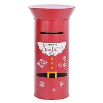 Adorno Navideño DKD Home Decor Buzón Blanco Negro Rojo Verde Metal 41,5 x 41,5 x 78 cm
