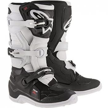 Alpinestars Tech 7S Youth Motocross Boots - Black/White (Size 38)