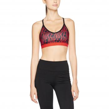 Nike Indy Block Logo Bra Sujetador Deportivo, Mujer, Naranja