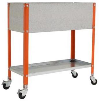 Huerto Urbano Alto de Acero Naranja con Ruedas 90x40 cm - Simon Rack