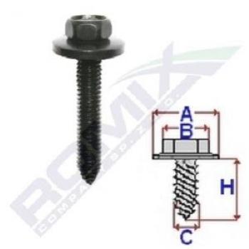 Tornillo ROMIX C60626, 2 Piezas, Acero Inoxidable, Cabeza Hexagonal, Rosca Métrica, Longitud de 26 mm