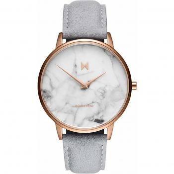 MVMT Rosegold Boulevard Watch with Grey Leather, Multicolor female, Size: ONE SIZE