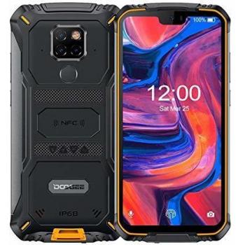 DOOGEE S68 Pro Android 9.0 Teléfono Móvil Libre Resistente 4G, Helio P70 Octa Core 6GB + 128GB, 4G IP68 Smartphone Antigolpes, 6300mAh 5.9 Inch FHD+, Cámara 21MP+16MP, NFC Carga Inalámbrica, Naranja