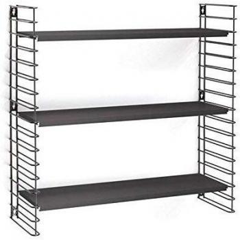 Tomado Estantería Modular Negro-Madera, 70x21x68