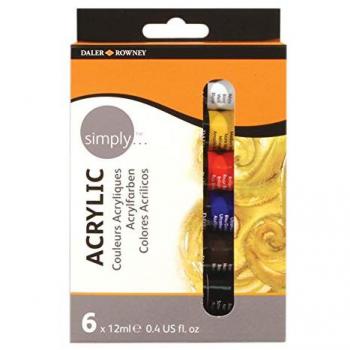 Set de pintura acrílica 6x12ml Simply Daler Rowney D126500006
