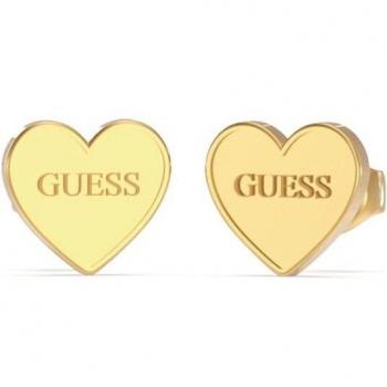 Pendientes Guess Studs party de acero dorado