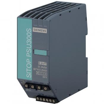 Siemens 6EP1433-2BA20 DIN-Rail Power Supply, Input: 3 AC 400-500V, Output: 24V DC/5A, Indoor Use