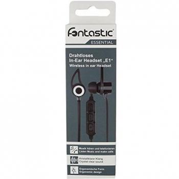 Fontastic Essential E1 211034 Auriculares in-Ear con Manos Libres, Color Negro