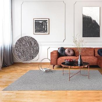 Alfombra Rectangular de Pelo Corto Lavable en Lavadora, Melange Gris, 280x380 cm, 8 mm de Altura - Paco Home