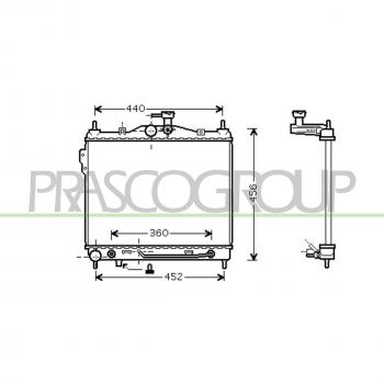 Radiador de refrigeración del motor PRASCO HN330R004