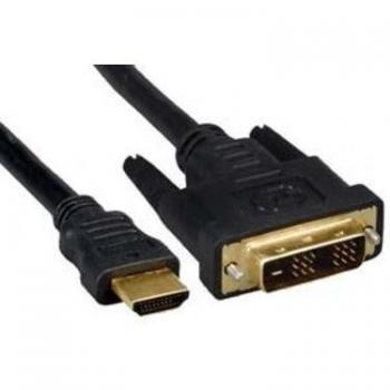 Cable DVI 18+1 Macho a HDMI Chapado en Oro 24K Blindado 1,5 m
