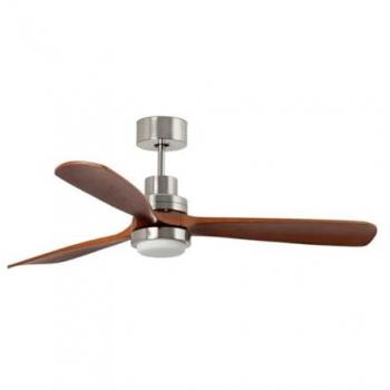 Ventilador de Techo con Luz Smart Fan DC Madera Lantau Ø1680mm 33463DCWP Faro, color níquel mate, temperatura de luz 3000K, velocidad del motor en 6 posiciones