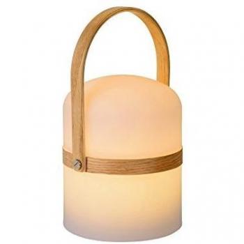 Lucide Joe lámpara de mesa LED portátil para interior y exterior, material plástico, 1 LED integrado, color blanco