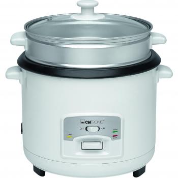 Arrocera Clatronic RK 3566 de 700W con Capacidad de 3 Litros, para 2.5 kg de Arroz Hervido - Color Blanco