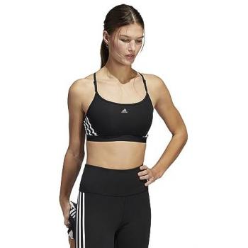 Adidas Aeroreact Low-Support 3 Stripes Sujetador Deportivo Mujeres Negro M, sujetador deportivo de bajo soporte con diseño de tres rayas, color negro y blanco, talla M