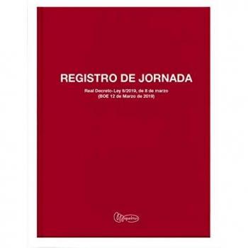 Miquelrius - Libro Registro Horario Laboral, Español, 40 Hojas, Tamaño Folio, Papel 70 g