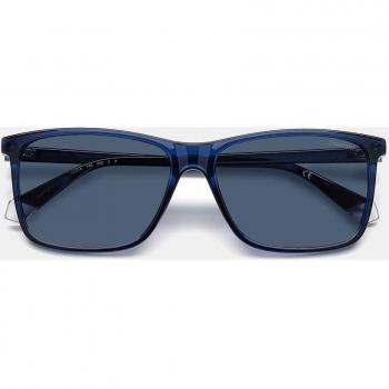 Polaroid PLD 4137/S - Gafas de sol rectangulares azules con lentes polarizadas