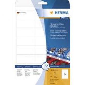 Etiquetas de Folio Impermeables HERMA A4, 48,3 x 25,4 mm, Adhesión Extremadamente Fuerte, Paquete de 440 Piezas