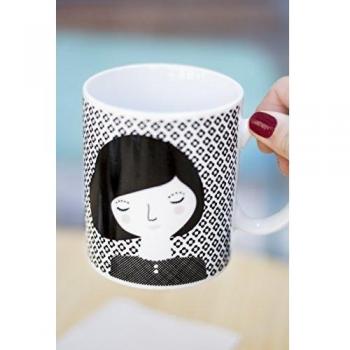 Paparajote Factory Mug Sebastián & Pepa Black - Taza de desayuno original, color negro