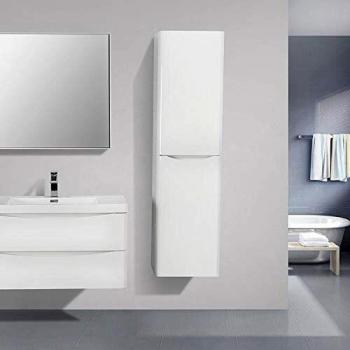 Mueble Auxiliar Suspendido Piacenza 150 cm Blanco Brillante