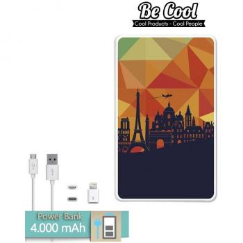 Becool® - Batería Externa Power Bank 4000 mah + Gratis 1 cable USB-MicroUsb
