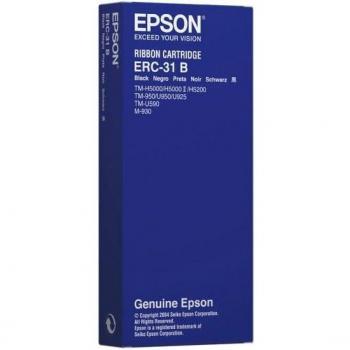 Cartucho de tinta Epson ERC31B en color negro para impresoras TM-H5000/II, U930/II, U950/925, U590