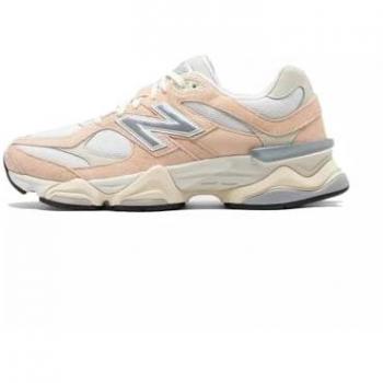 New Balance 9060 Women's Sneakers - Pink/Orange Suede/Mesh, Size 39.5