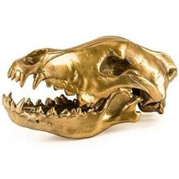 Calavera Lobo de Aluminio Diesel-Wolf Skull 14 x 28 x 12 cm
