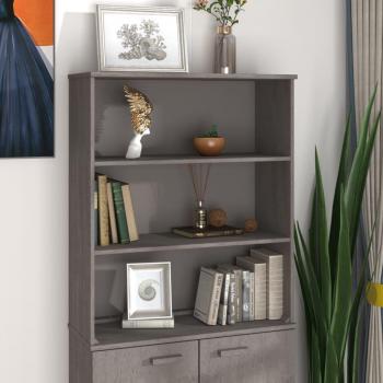 Aparador de madera de pino gris claro 85x35x100 cm HAMAR