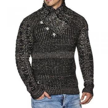 tazzio Jersey de hombre Styler punto grueso 16477 negro L