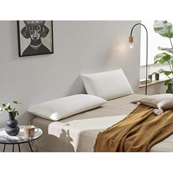 Pack Colchón Viscoelástico 80 x 190 + Almohada Aloe Vera - Alta Firmeza y Efecto Nube para Dolores de Espalda - 30 Noches de Prueba