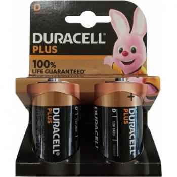 Baterías Alcalinas Duracell Plus 100% D (LR20) - Paquete de 10 unidades