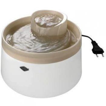 Ebi Fuente para Cascade Gatos (beige 1.5 l 22 x 15 cm) - Fuente Cascade Waterdispenser para mascotas color Marrón