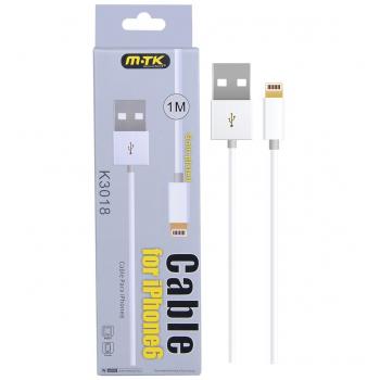Cable Carga y Datos Bañado en Oro MTK para Iphone 5