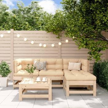 5 Piece Solid Pine Wood Garden Lounge Set