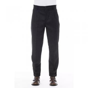Alpha Studio Gray Wool Slim-fit Jeans & Pant - IT48 | M