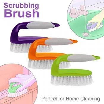 Práctico de fregar brush-hard bristles- plastic-tough on obstinado stains- casa, ventana, cocina, baño eficaz limpieza