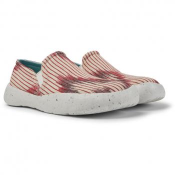 CAMPERLAB Peu Stadium Sneakers for Men - Beige, Burgundy, Red, Size 46, Cotton Fabric