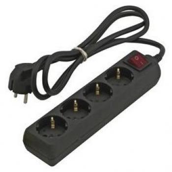 Base múltiple 4 tomas con interruptor luminoso