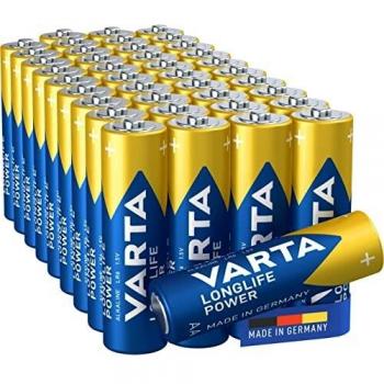 Varta Longlife Power AA LR06 Alkaline Battery Pack of 40