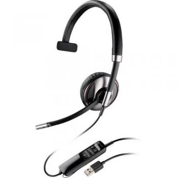 Auricular Plantronics Blackwire C710-M USB Mono - Auricular monoaural de diadema con micrófono, diseñado para PC y dispositivos móviles, conexión USB